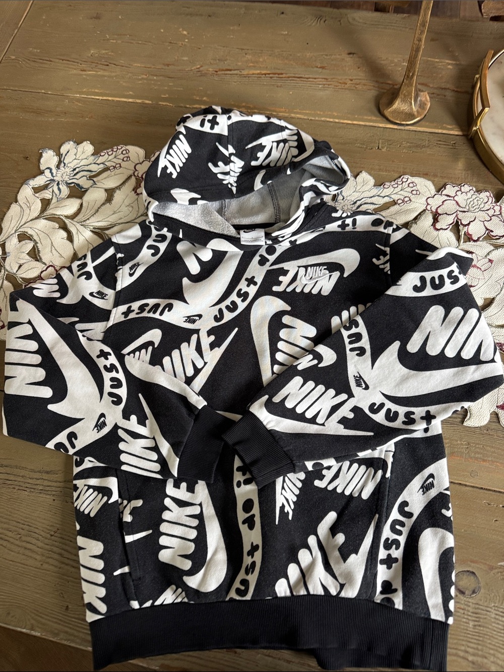 Kids NIKE ALL OVER Hoodie Boys Large 10/12